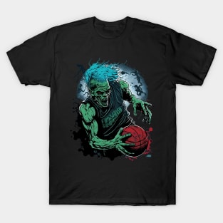 Green Zombie Basketball T-Shirt